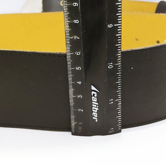 Women's 37" German Top Genuine Leather Black Belt - Picture 5 of 5